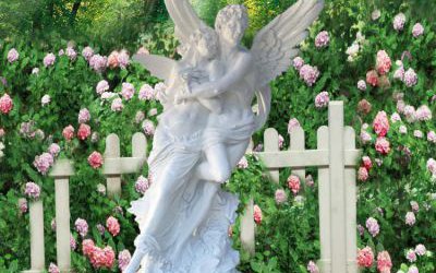 花園廣場西方人物玻璃鋼情侶愛神雕塑