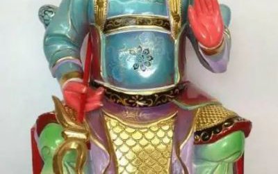 玻璃鋼彩繪寺廟供奉沈典太歲雕塑