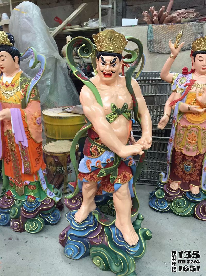 寺廟菩薩佛像玻璃鋼彩繪二十四諸天雕塑 寺廟菩薩佛像玻璃鋼彩繪二十四諸天雕塑