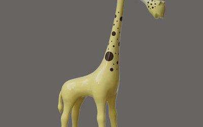 公園游樂(lè)園卡通玻璃鋼長(zhǎng)頸鹿雕塑