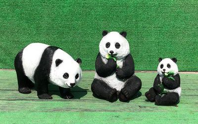 動物園景觀玻璃鋼仿真動物熊貓雕塑