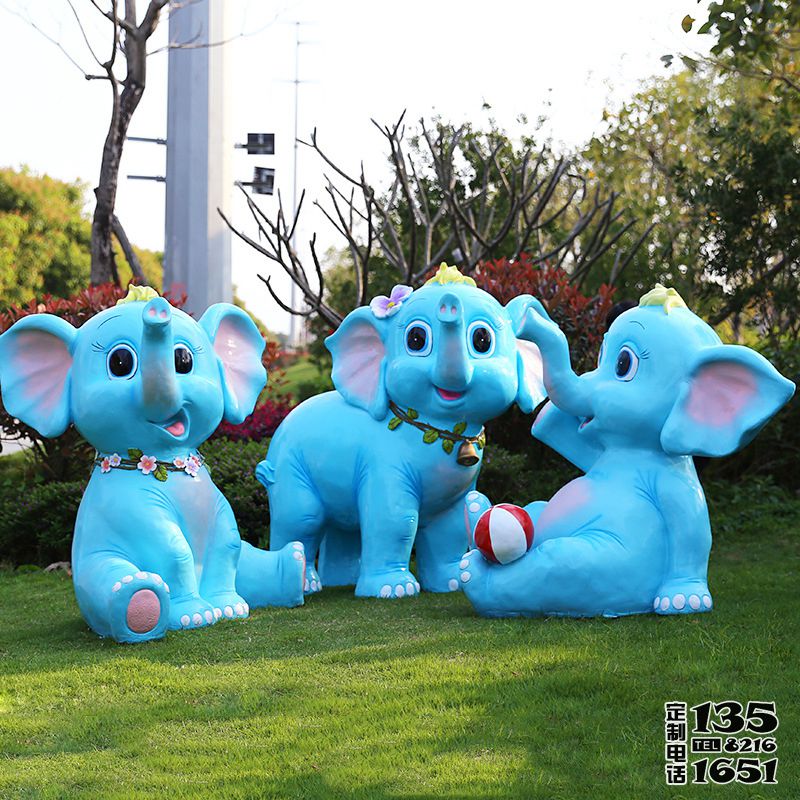 公園戶(hù)外玻璃鋼卡通大象雕塑 公園戶(hù)外玻璃鋼卡通大象雕塑