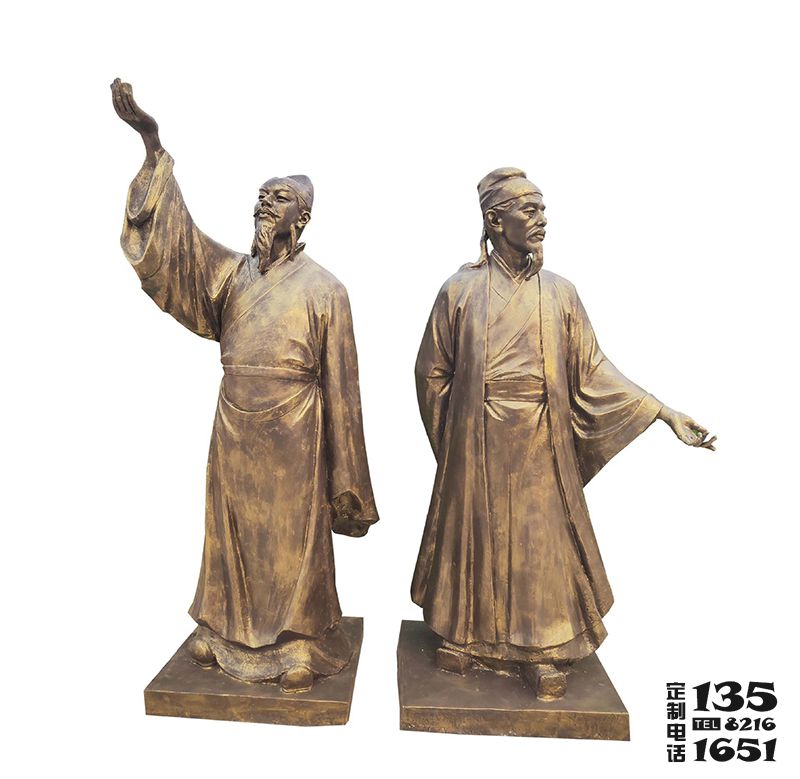 學校古代著名詩人玻璃鋼仿銅李白雕塑 學校古代著名詩人玻璃鋼仿銅李白雕塑