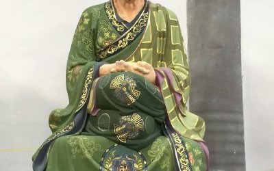 玻璃鋼彩繪戶外景區寺廟十八羅漢雕塑