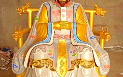 大型寺廟玻璃鋼樹脂彩繪龍王雕塑