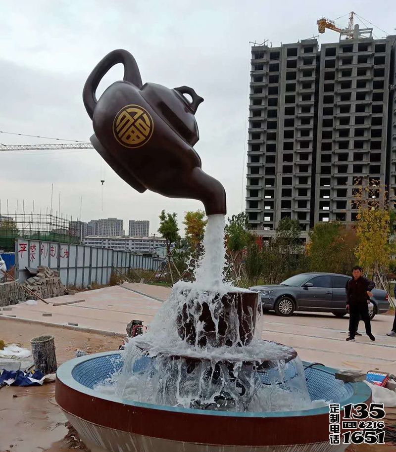 景區大型戶外景觀玻璃鋼仿銅懸浮流水天壺雕塑 景區大型戶外景觀玻璃鋼仿銅懸浮流水天壺雕塑