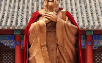 景區廣場x校園擺放儒家學派創始人孔子玻璃鋼仿銅雕塑